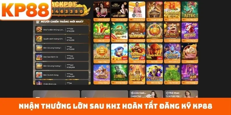 Đăng Ký KP88 3 Nhận thưởng lớn sau khi hoàn tất đăng ký KP88